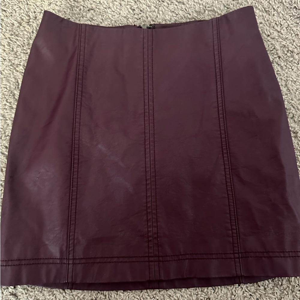 Free People Leather skirt